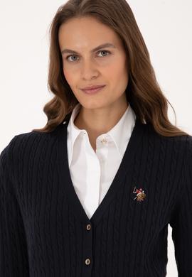 Kadın Lacivert Basic Triko Hırka - 50317841011