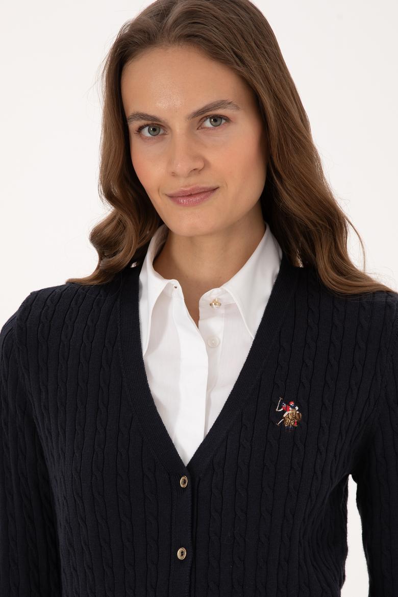 Kadın Lacivert Basic Triko Hırka - 50317841011