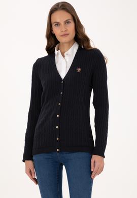 Kadın Lacivert Basic Triko Hırka - 50317841011