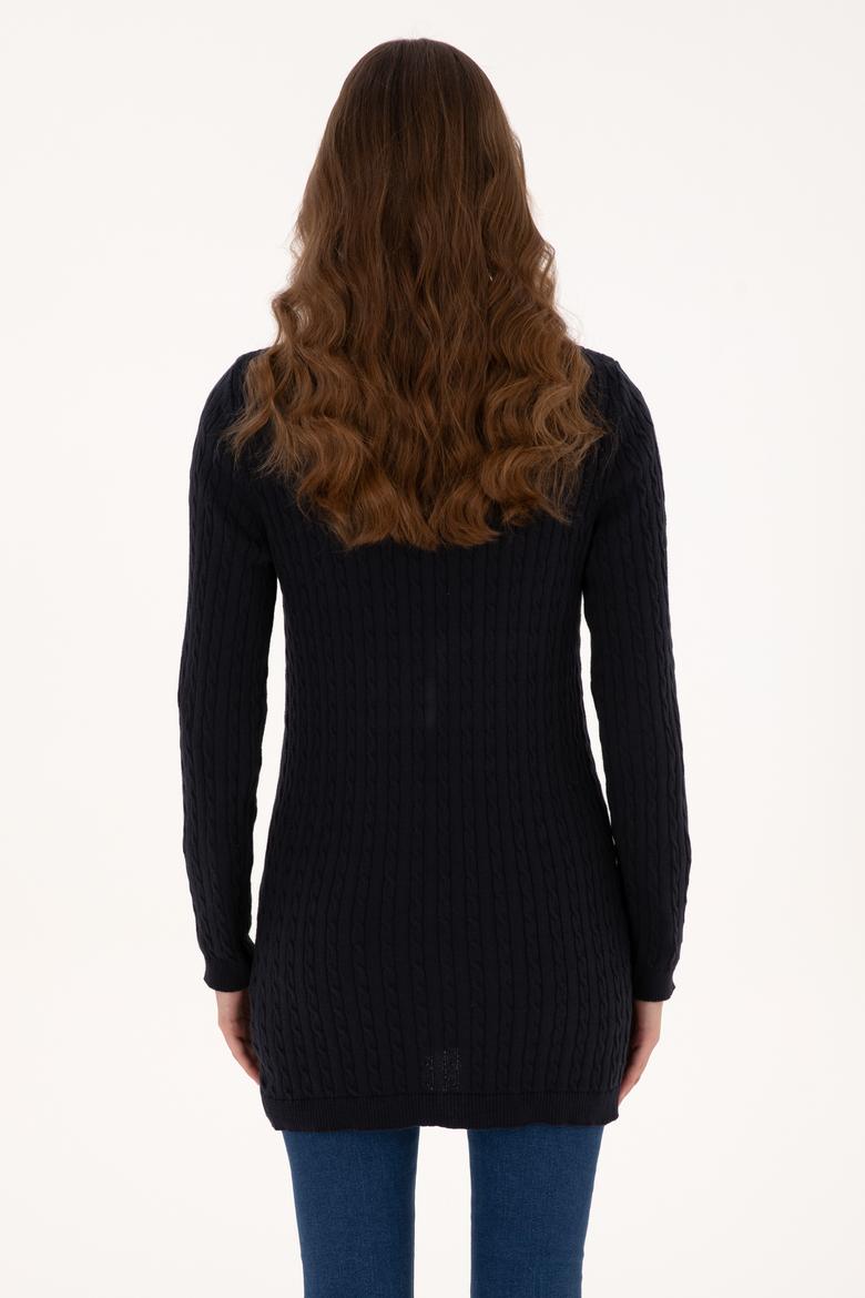 Kadın Lacivert Basic Triko Hırka - 50317789010