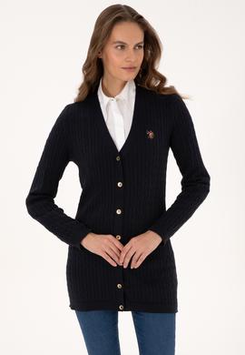 Kadın Lacivert Basic Triko Hırka - 50317789010