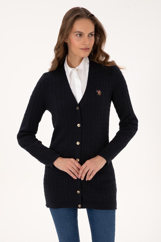 Kadın Lacivert Basic Triko Hırka