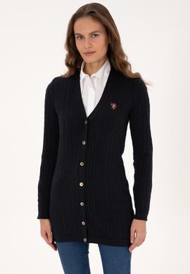 Kadın Lacivert Basic Triko Hırka - 50317789010