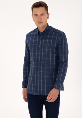 Erkek Açık Lacivert Uzun Kollu Gömlek - 50308535023