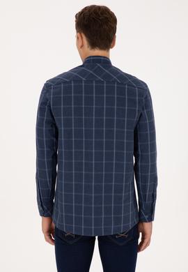 Erkek Açık Lacivert Uzun Kollu Gömlek - 50308535023