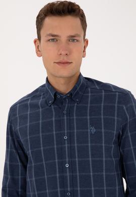 Erkek Açık Lacivert Uzun Kollu Gömlek - 50308535023