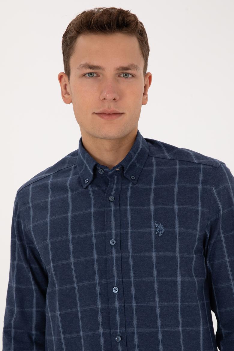 Erkek Açık Lacivert Uzun Kollu Gömlek - 50308535023