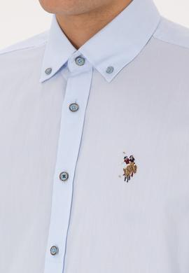 Erkek Açık Mavi Uzun Kollu Basic Gömlek - 50316788009