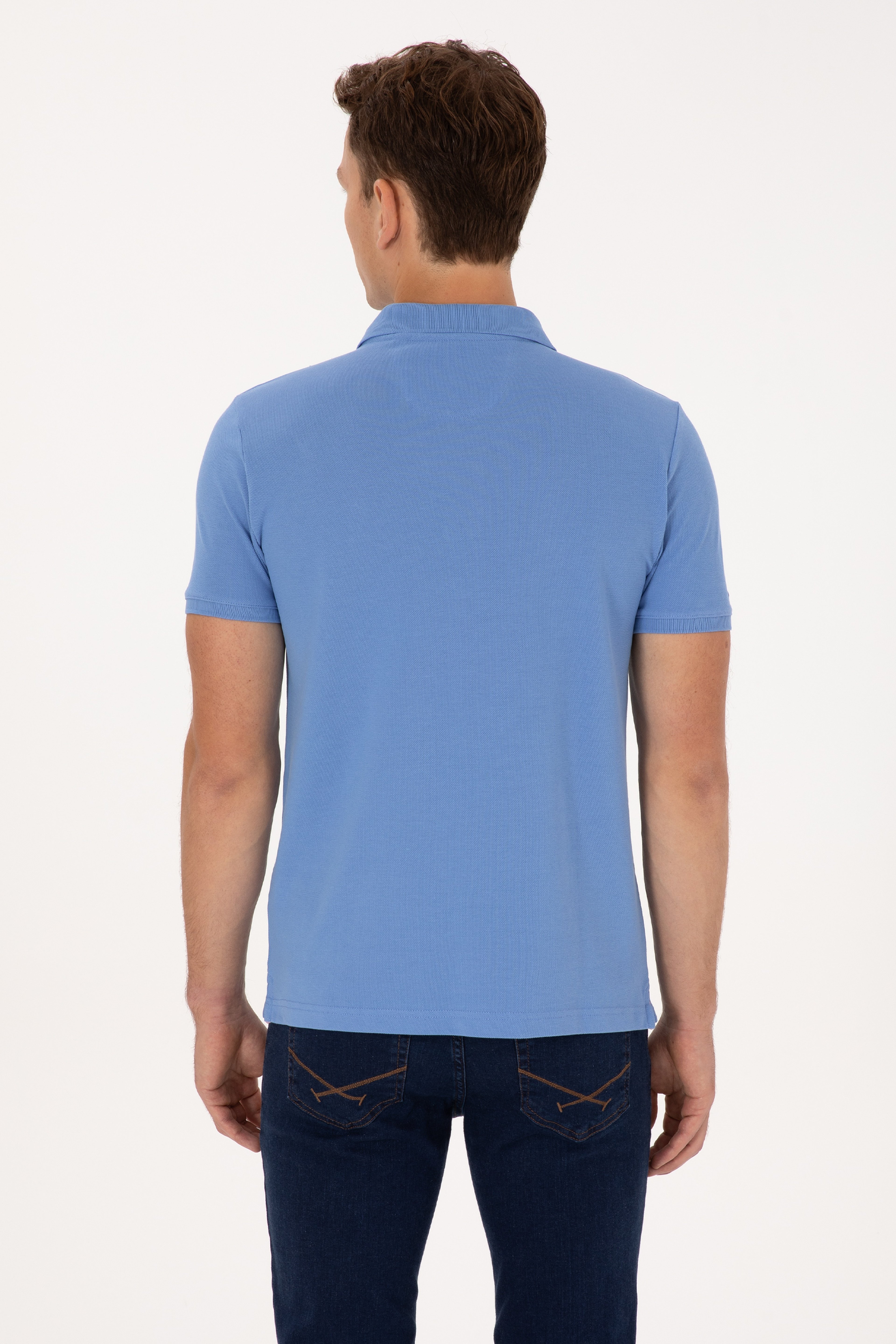 Erkek Saks Basic Tişört - Image 5