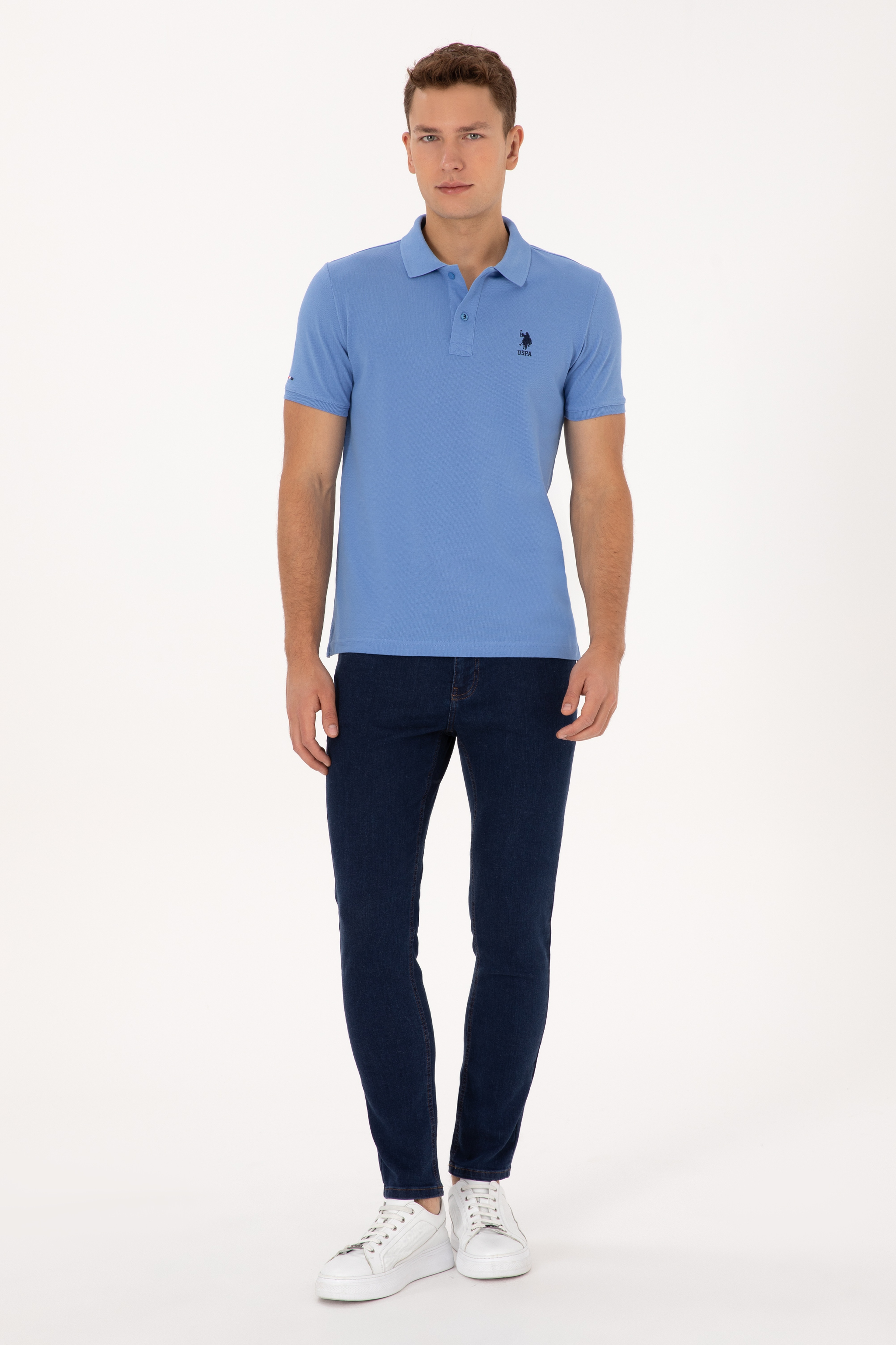 Erkek Saks Basic Tişört - Image 4