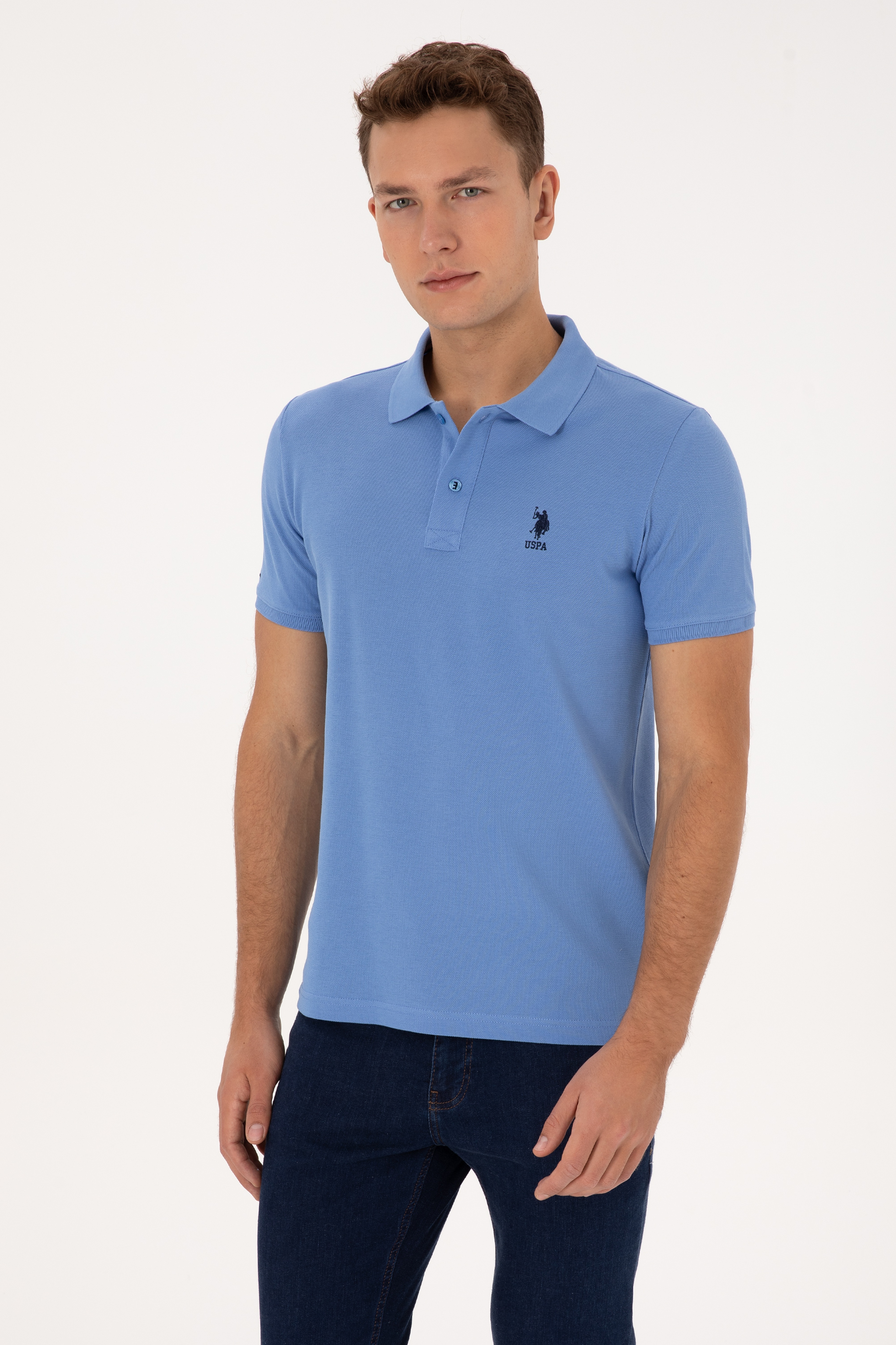 Erkek Saks Basic Tişört - Image 3