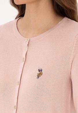 Kadın Pudra Basic Triko Hırka - 50307737065