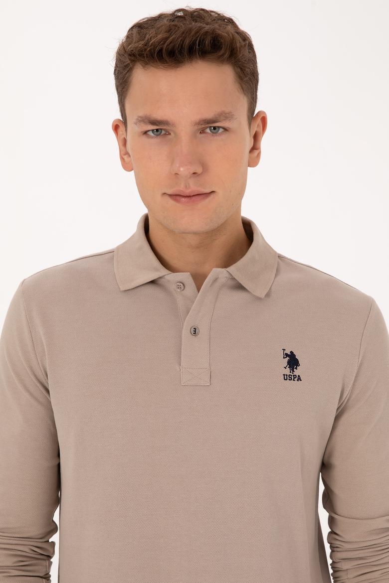 Erkek Koyu Bej Basic Sweatshirt - 50307757304