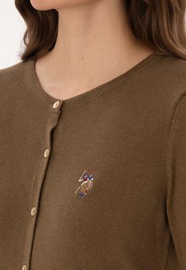 Kadın Haki Basic Triko Hırka - 50307737045