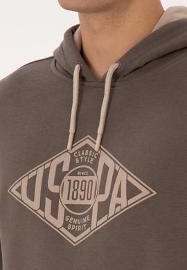 Erkek Regular Fit Kapüşonlu Vizon Sweatshirt - 50308129006