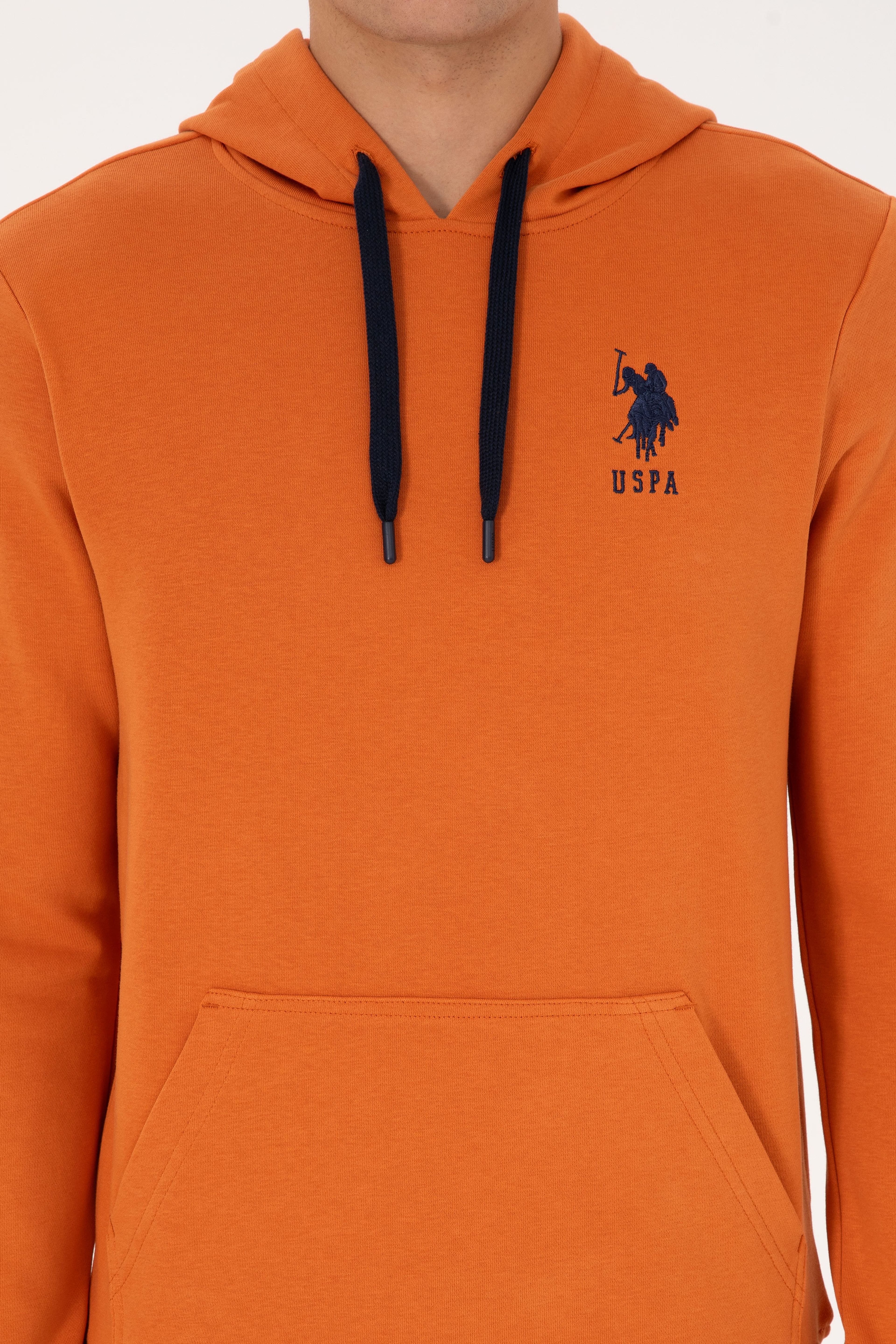 Erkek Regular Fit Kapüşonlu Bakır Basic Sweatshirt - Image 6