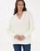 Kadın Krem V Yaka Kazak