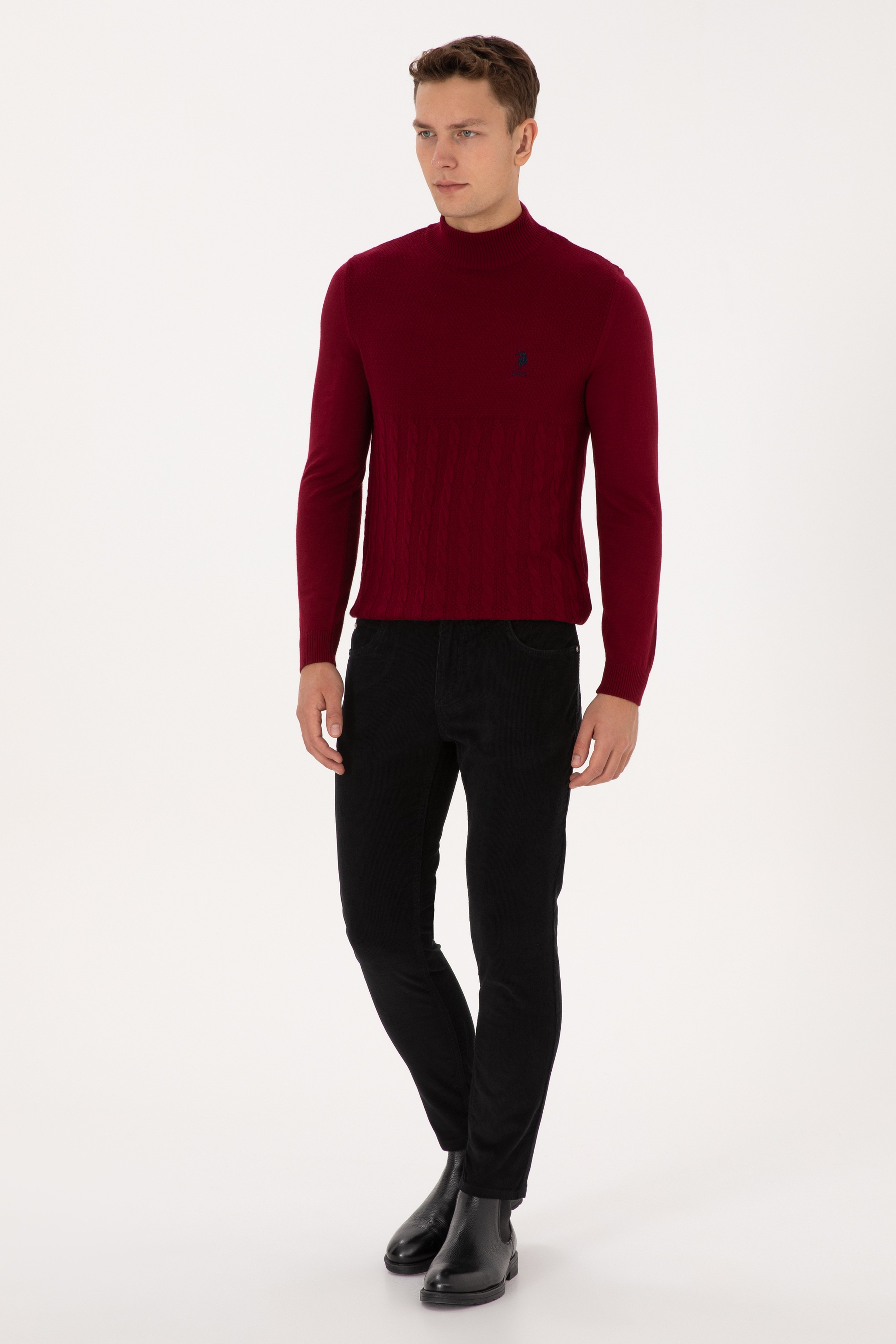 Erkek Slim Fit Siyah Kanvas Pantolon - Image 3