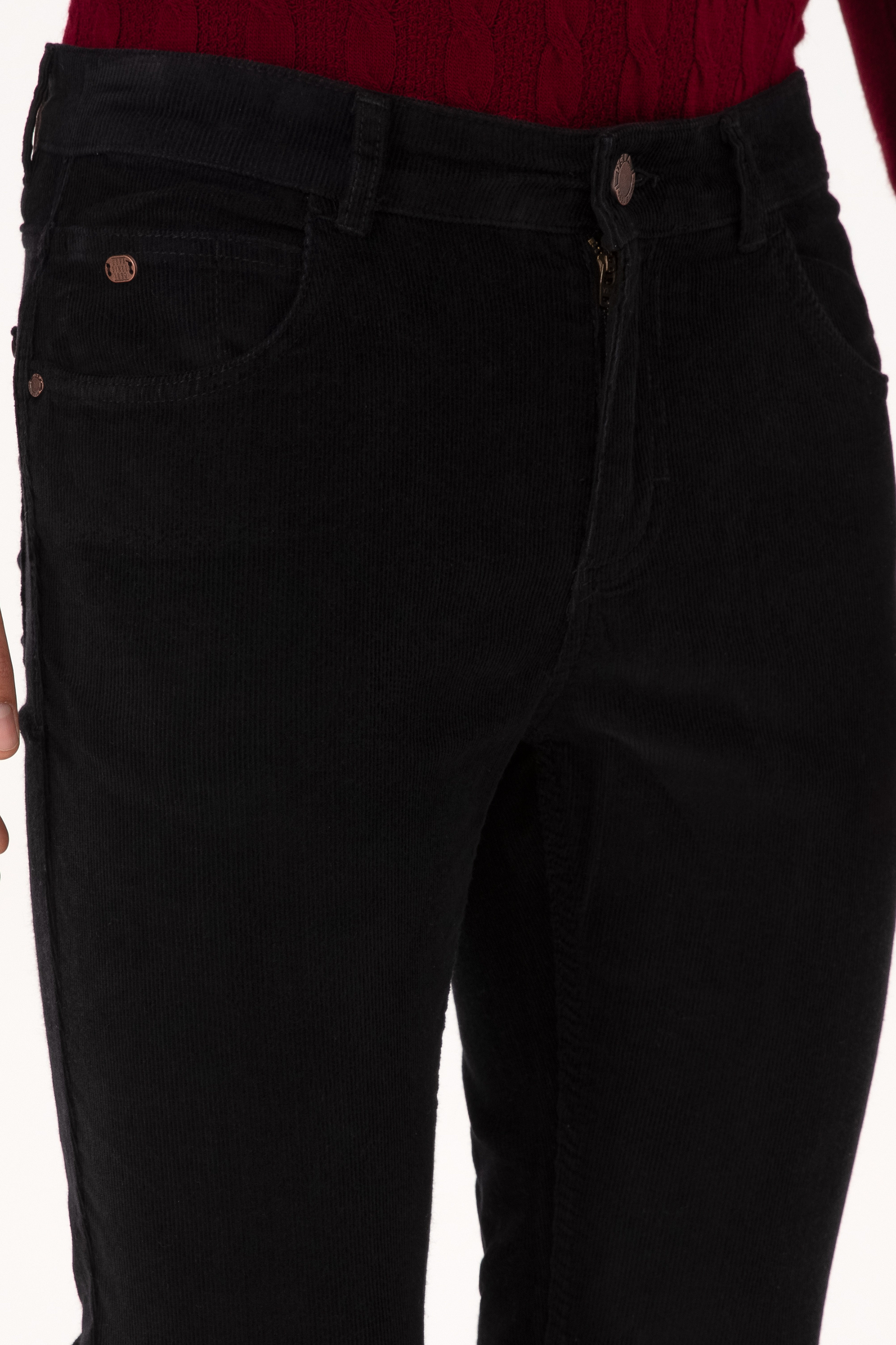 Erkek Slim Fit Siyah Kanvas Pantolon - Image 5