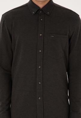 Erkek Haki Örme Gömlek - 50308469008