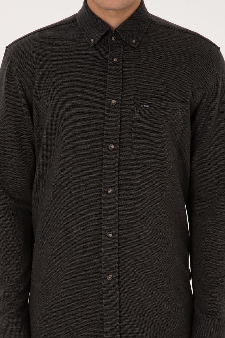 Erkek Haki Örme Gömlek - 50308469008