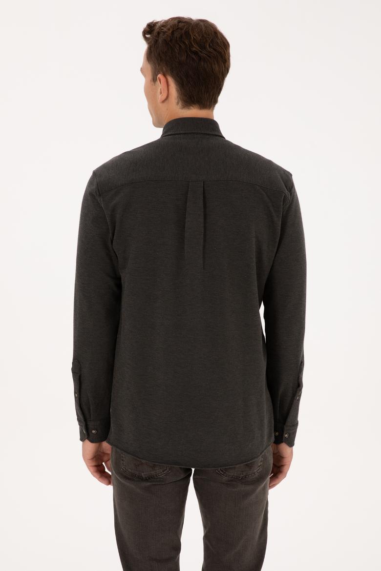 Erkek Haki Örme Gömlek - 50308469008