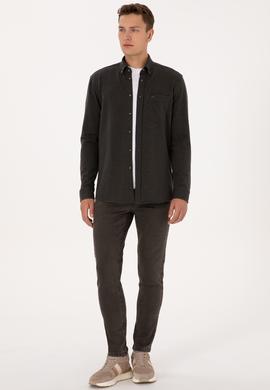 Erkek Haki Örme Gömlek - 50308469008