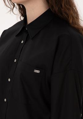 Kadın Siyah Uzun Kollu Gömlek - 50316377028