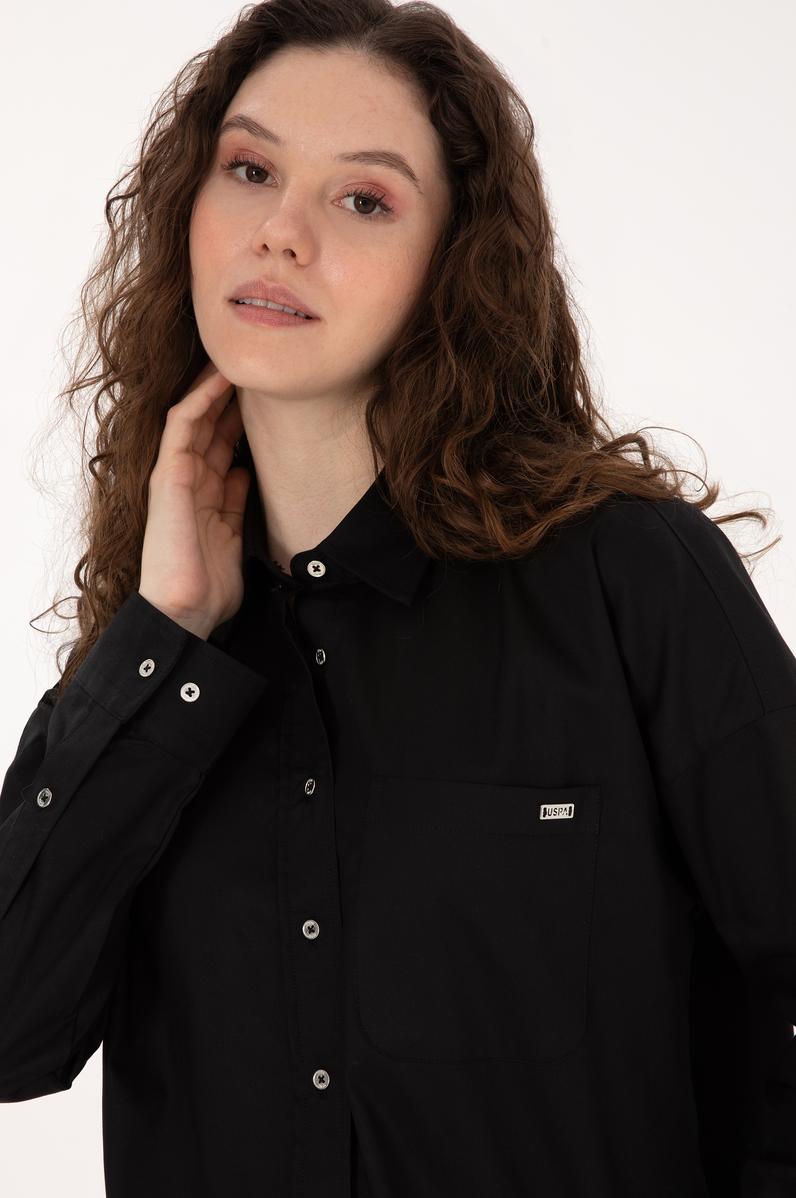 Kadın Siyah Uzun Kollu Gömlek