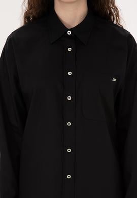 Kadın Siyah Uzun Kollu Gömlek - 50316377028