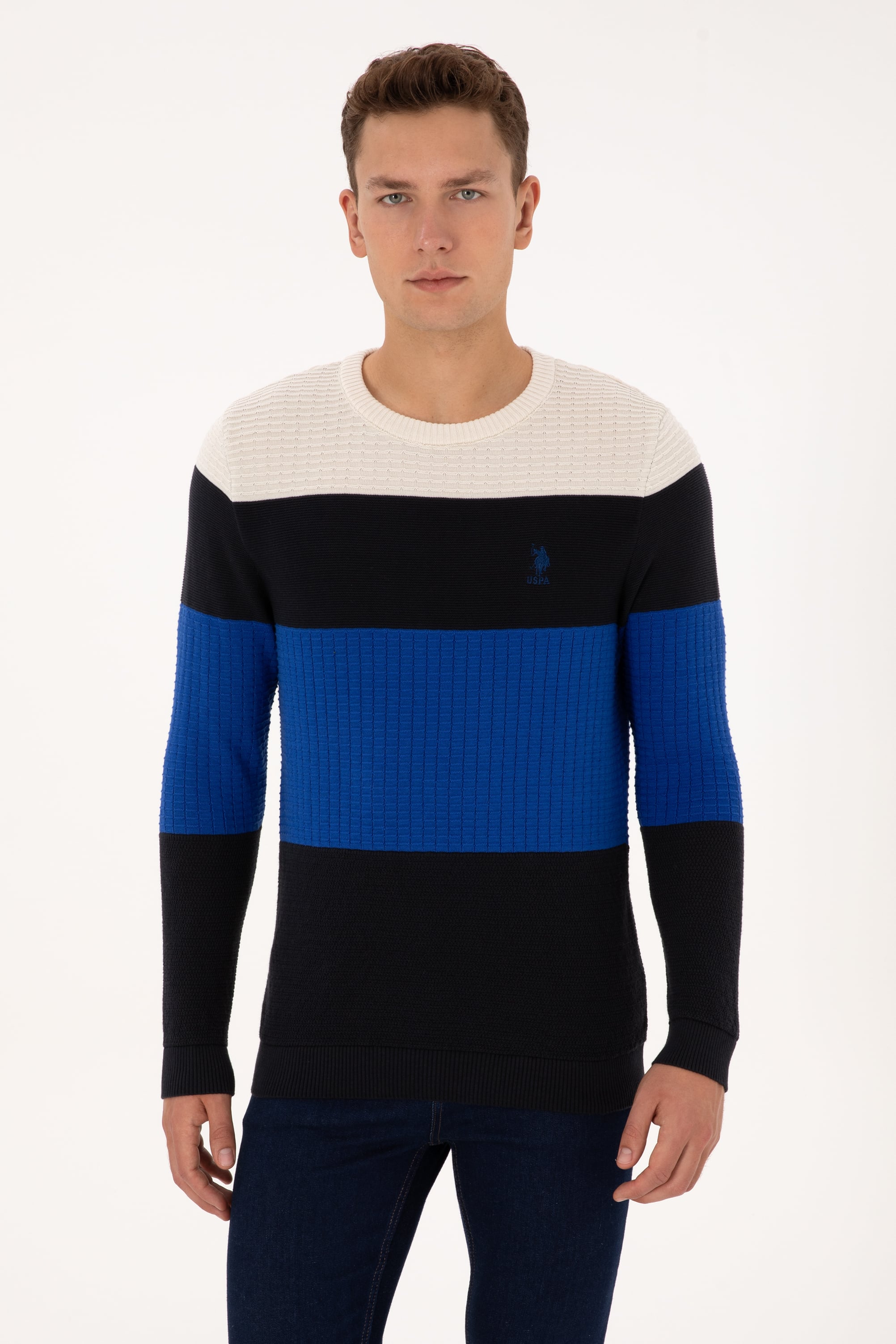 Erkek Regular Fit Bisiklet Yaka Lacivert Sweatshirt
