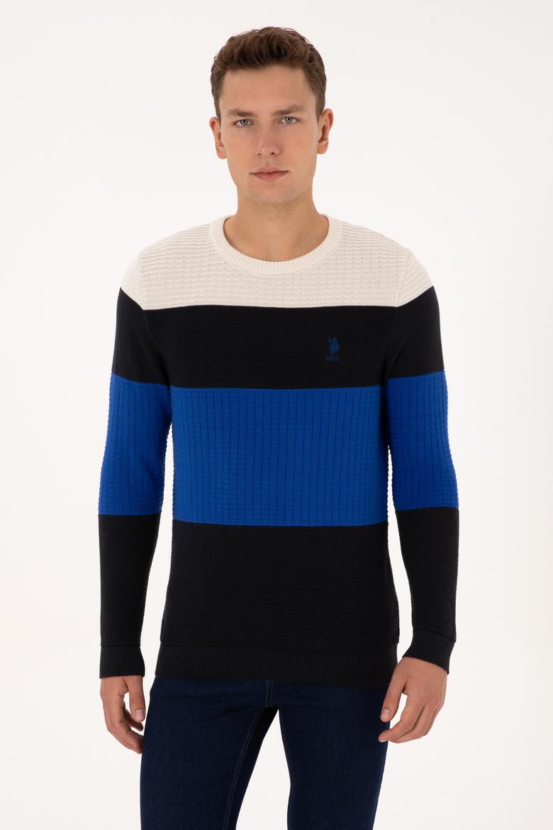 Erkek Regular Fit Bisiklet Yaka Lacivert Sweatshirt