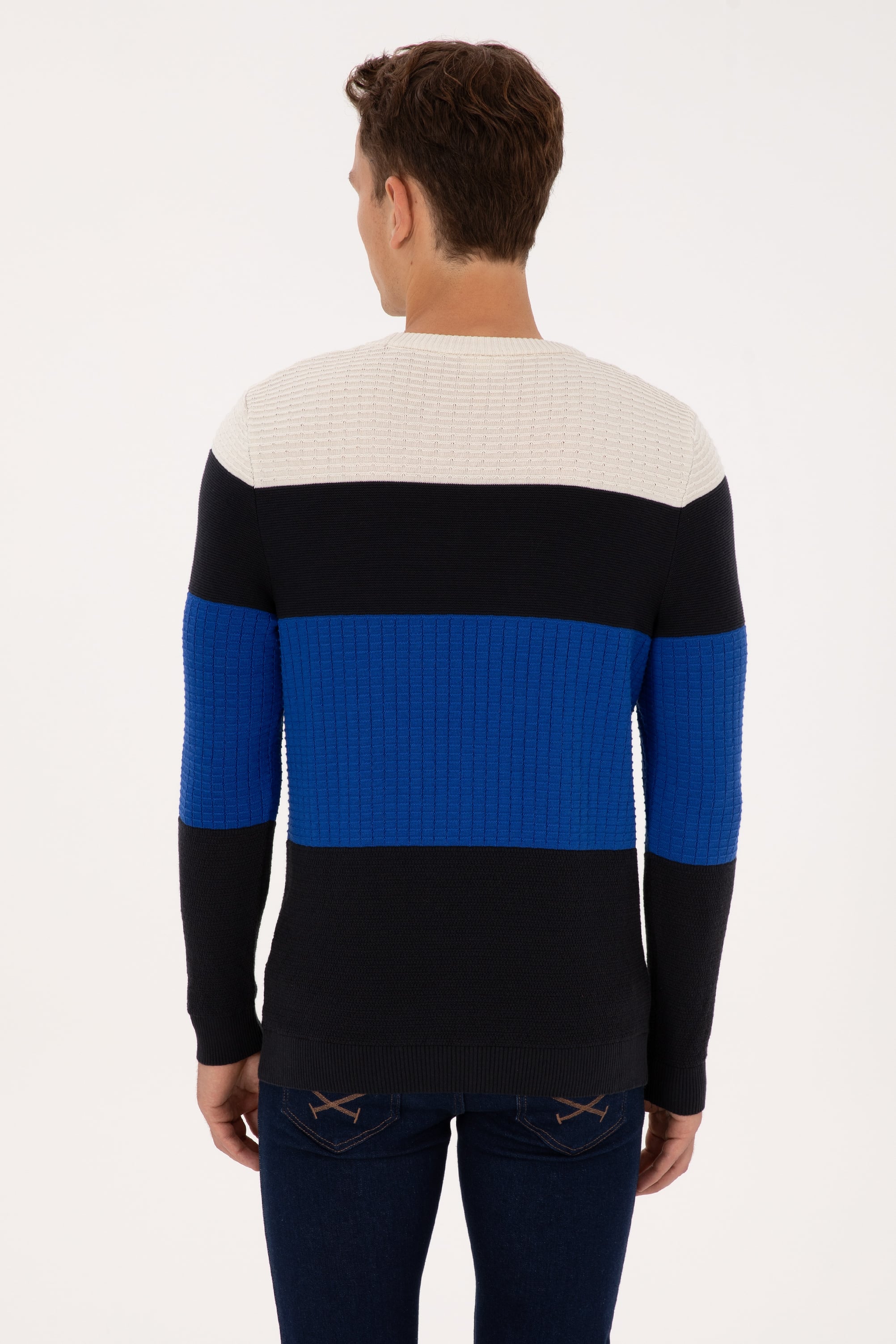 Erkek Regular Fit Bisiklet Yaka Lacivert Sweatshirt