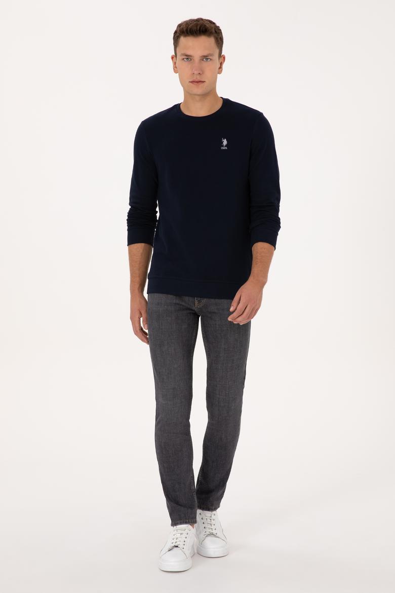 Erkek Regular Fit Bisiklet Yaka Lacivert Sweatshirt - 50310310007