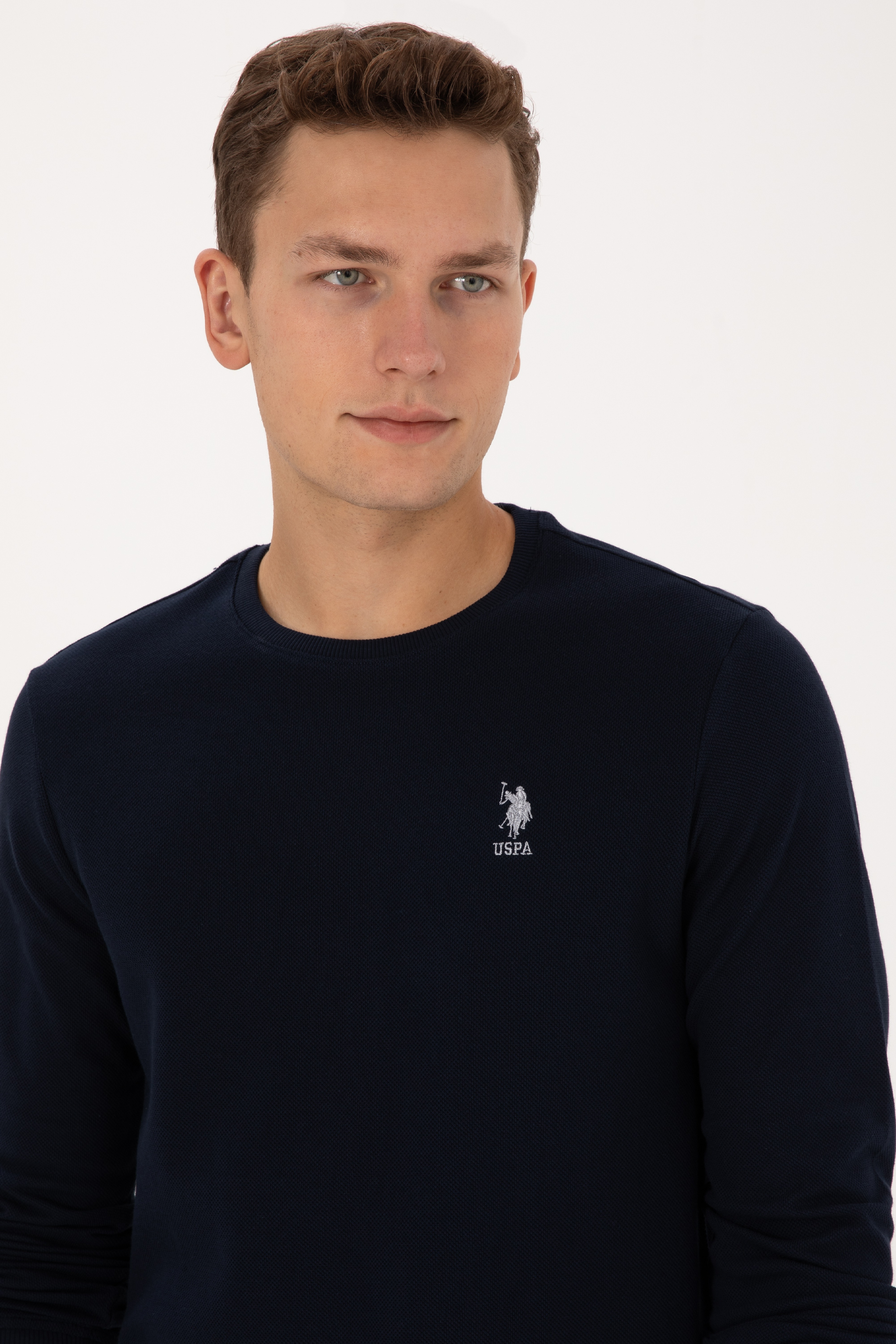 Erkek Regular Fit Bisiklet Yaka Lacivert Sweatshirt - Image 2