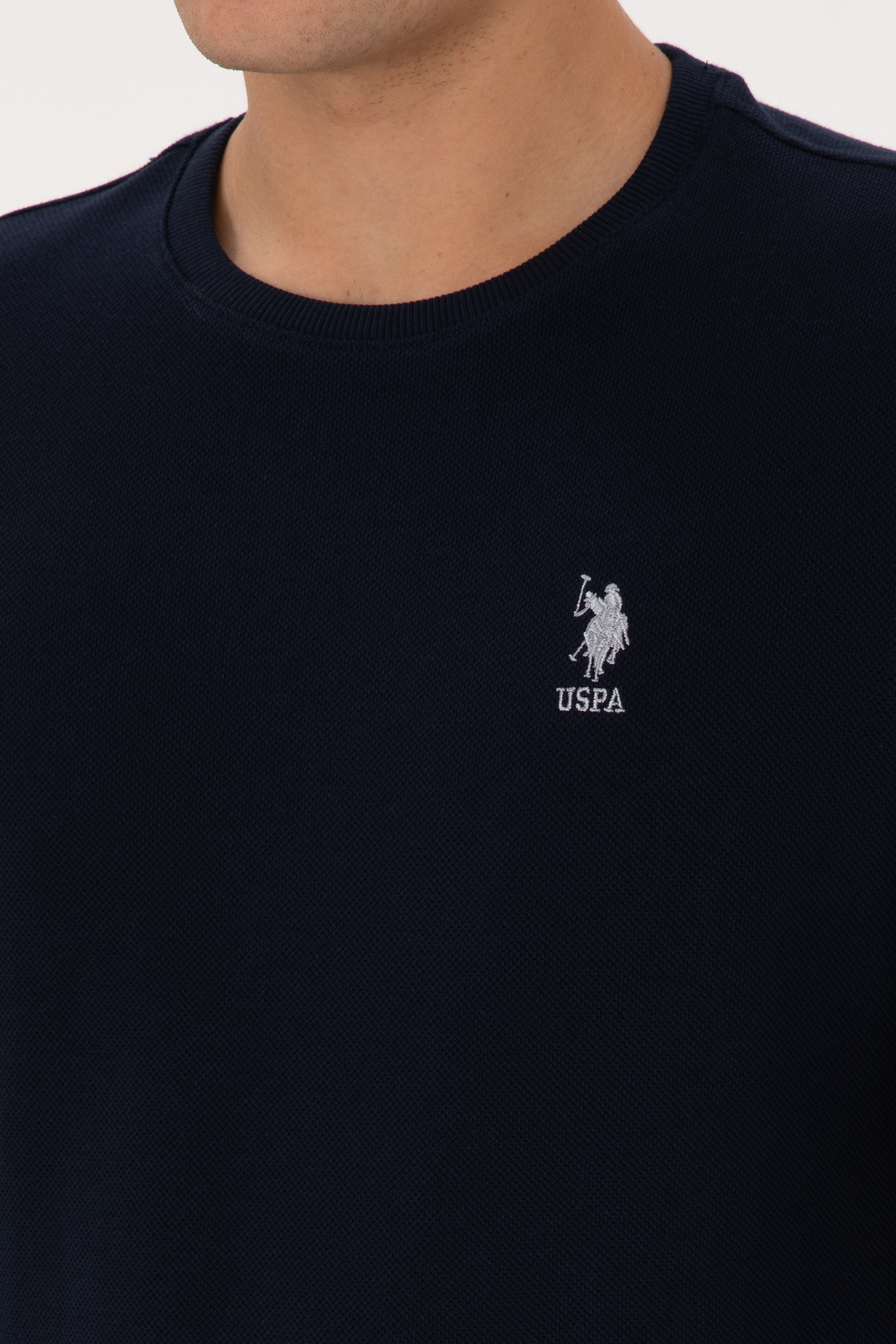 Erkek Regular Fit Bisiklet Yaka Lacivert Sweatshirt