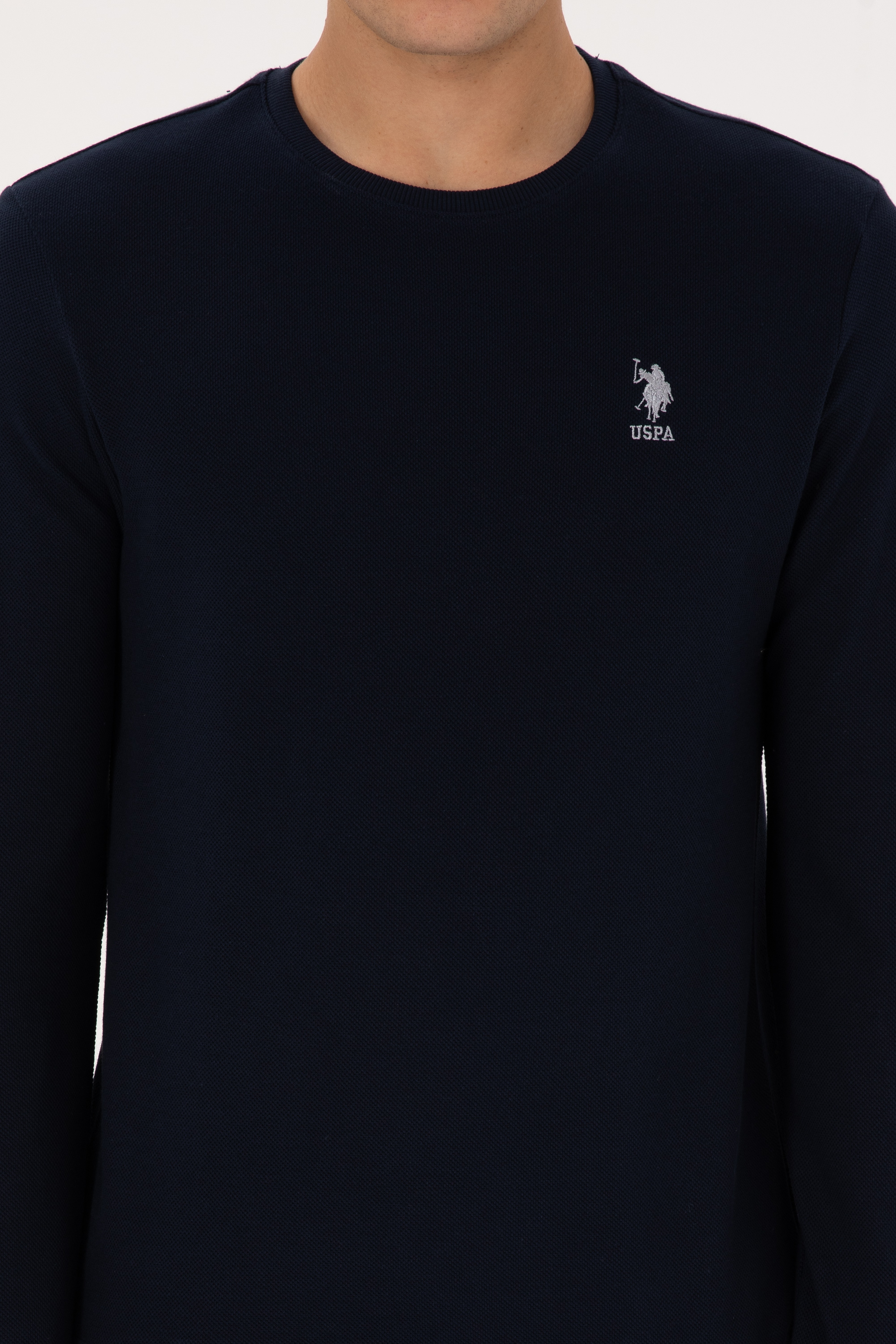 Erkek Regular Fit Bisiklet Yaka Lacivert Sweatshirt