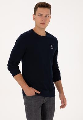 Erkek Regular Fit Bisiklet Yaka Lacivert Sweatshirt - 50310310007