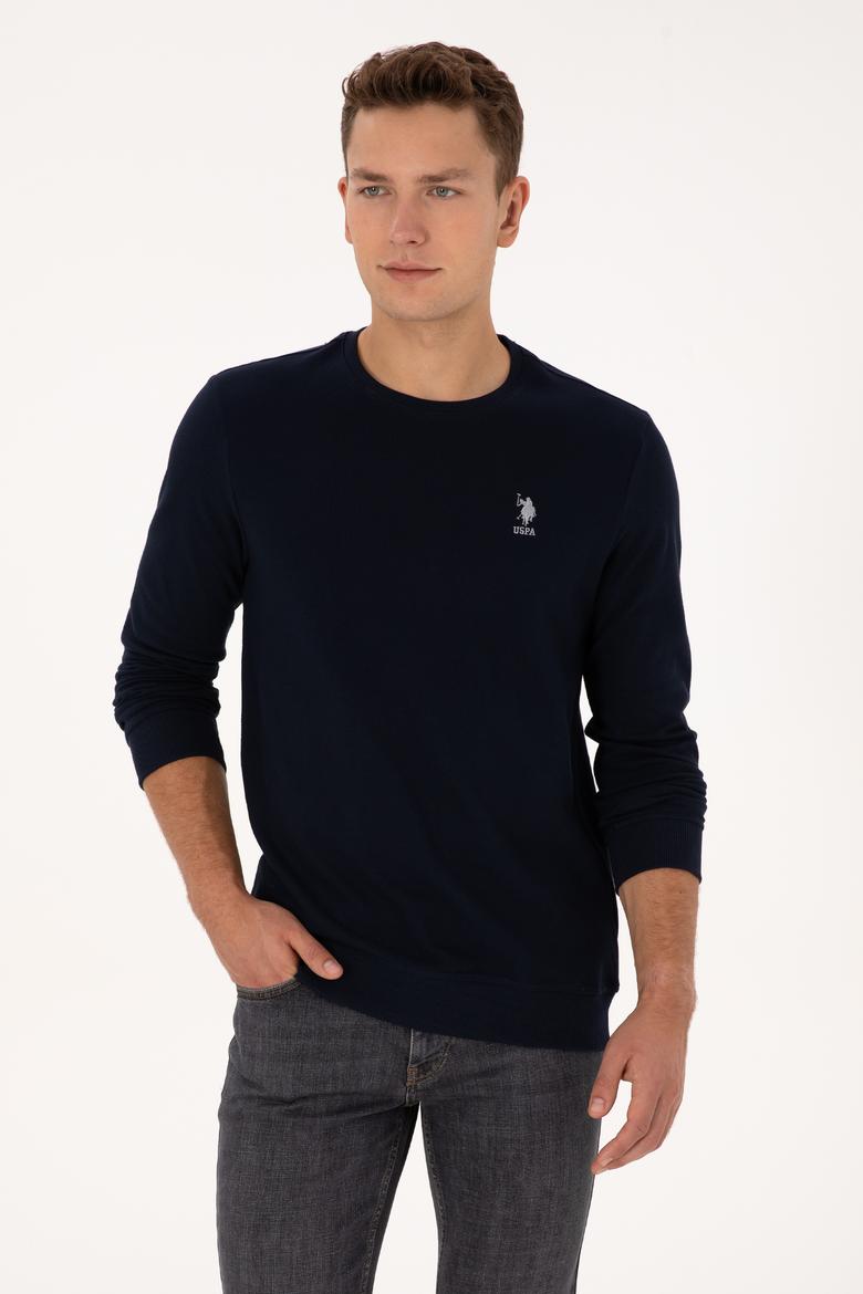 Erkek Regular Fit Bisiklet Yaka Lacivert Sweatshirt