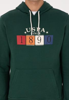 Erkek Regular Fit Kapüşonlu Koyu Yeşil Sweatshirt - 50316364006