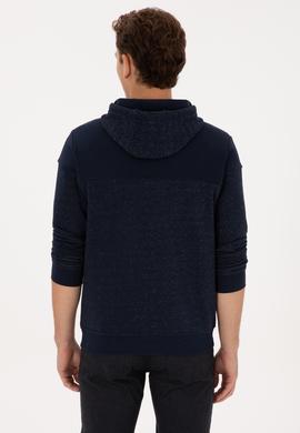 Erkek Regular Fit Kapüşonlu Lacivert Sweatshirt - 50316349007