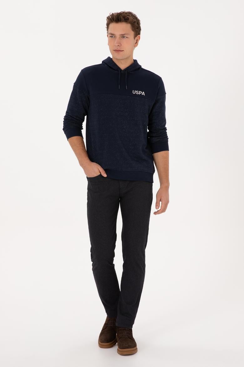 Erkek Regular Fit Kapüşonlu Lacivert Sweatshirt - 50316349007