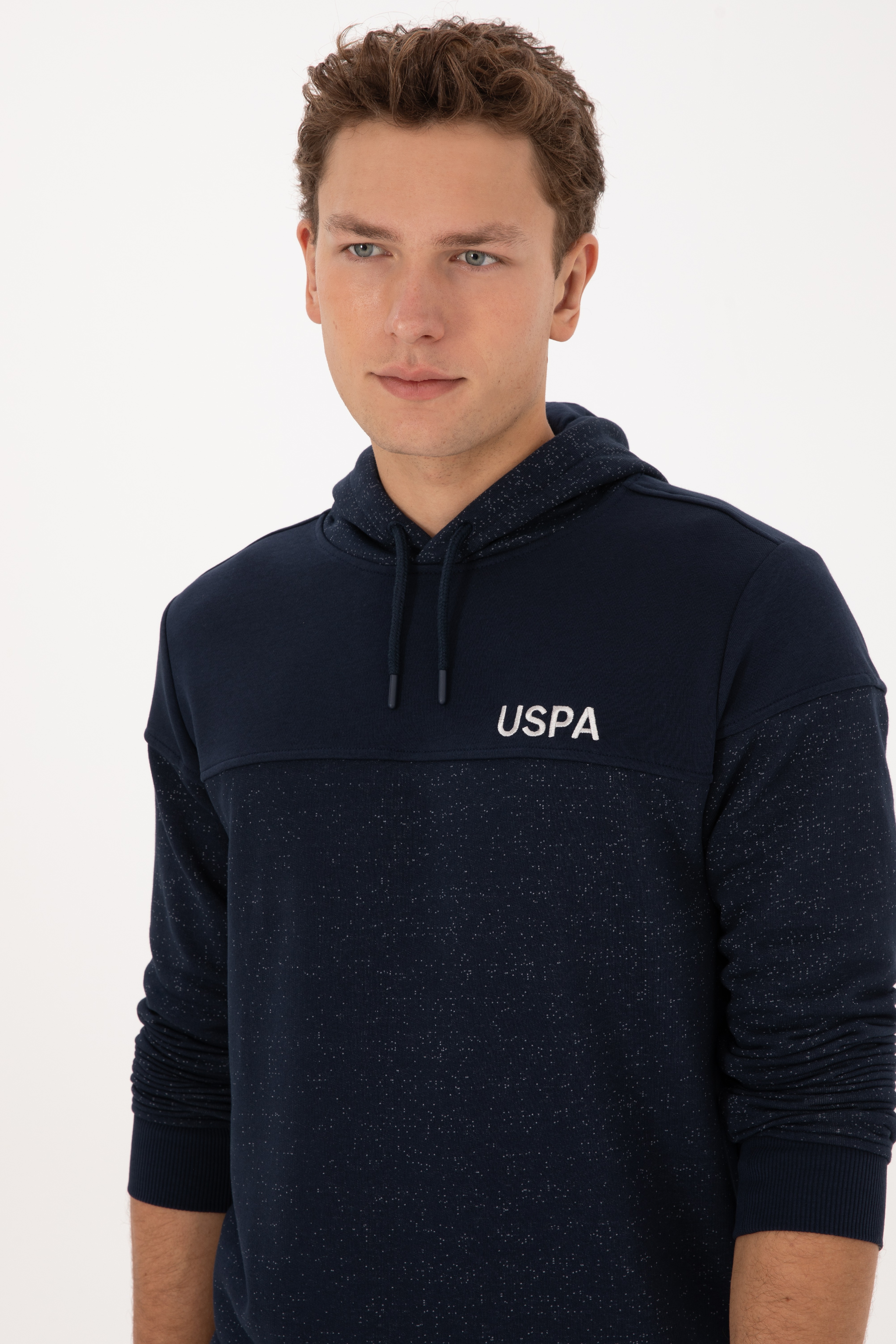 Erkek Regular Fit Kapüşonlu Lacivert Sweatshirt - Image 2