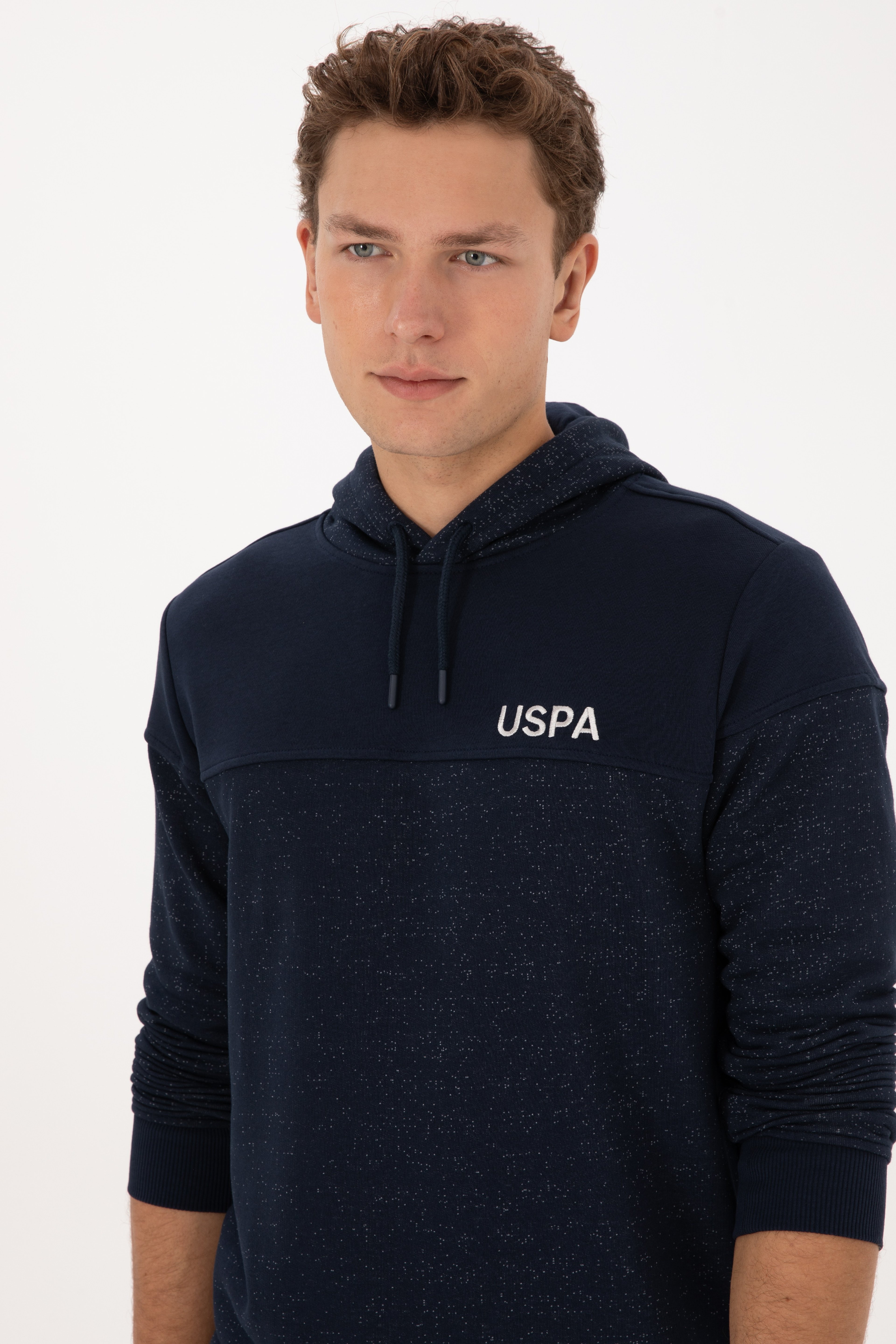 Erkek Regular Fit Kapüşonlu Lacivert Sweatshirt