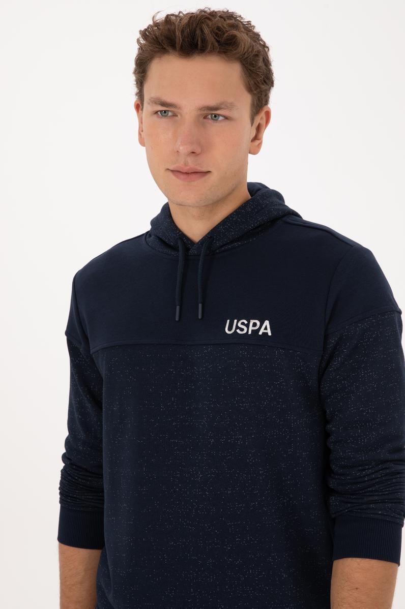 Erkek Regular Fit Kapüşonlu Lacivert Sweatshirt