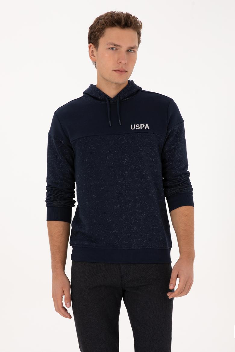 Erkek Regular Fit Kapüşonlu Lacivert Sweatshirt