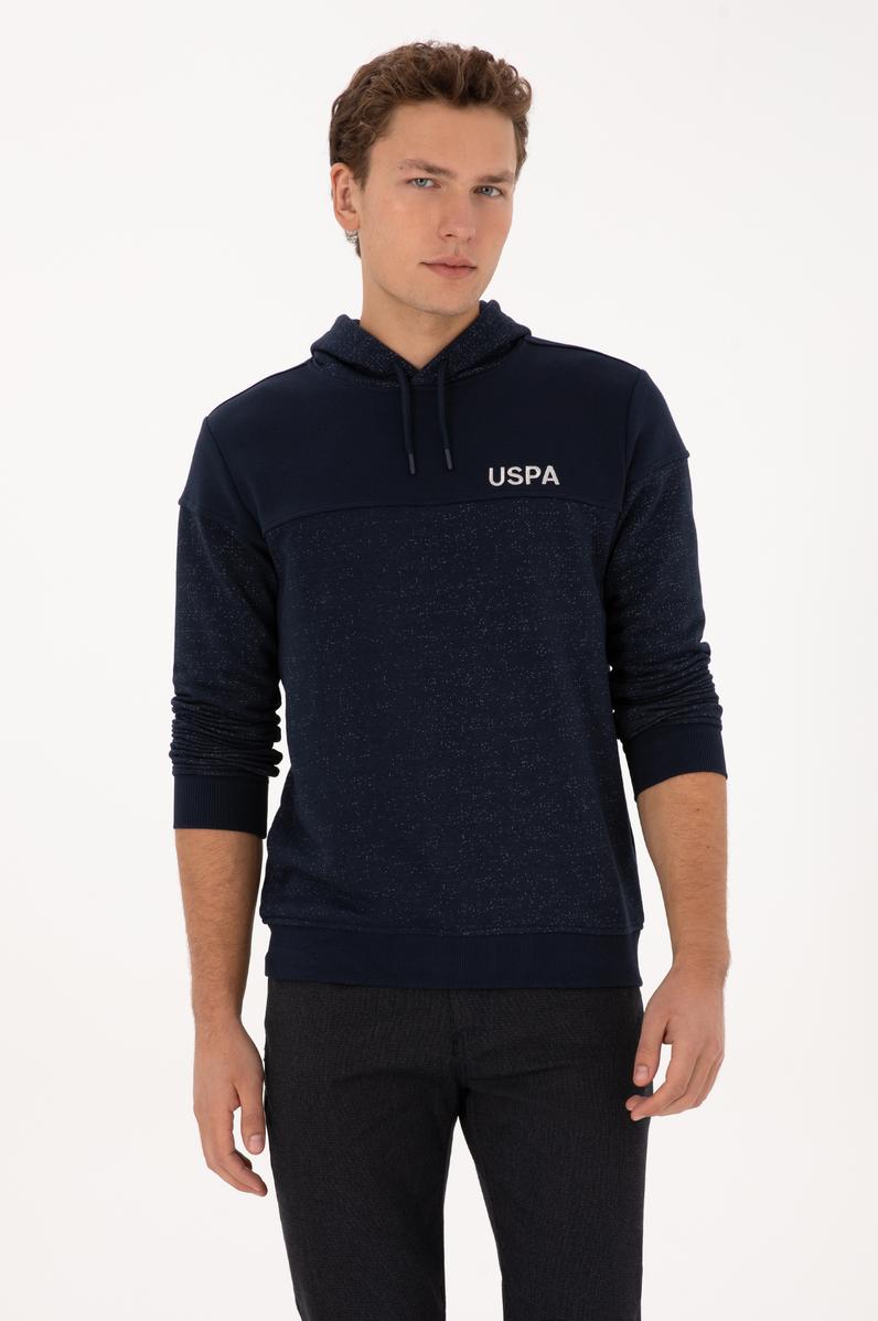 Erkek Regular Fit Kapüşonlu Lacivert Sweatshirt