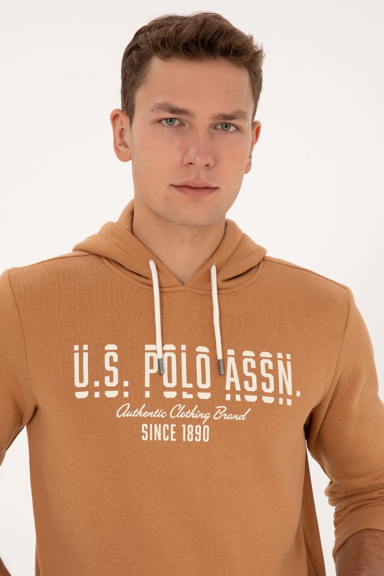 Erkek Regular Fit Kapüşonlu Camel Sweatshirt - 50315527001