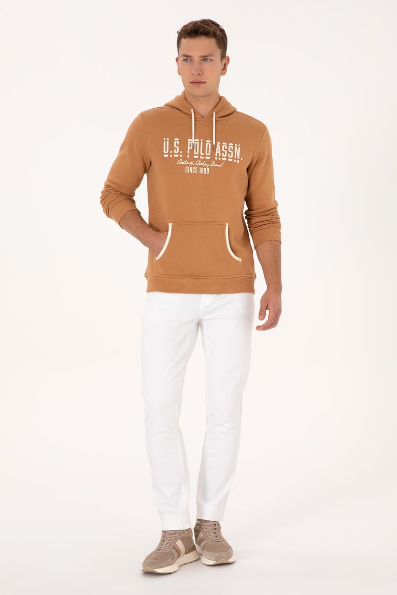 Erkek Regular Fit Kapüşonlu Camel Sweatshirt - 50315527001