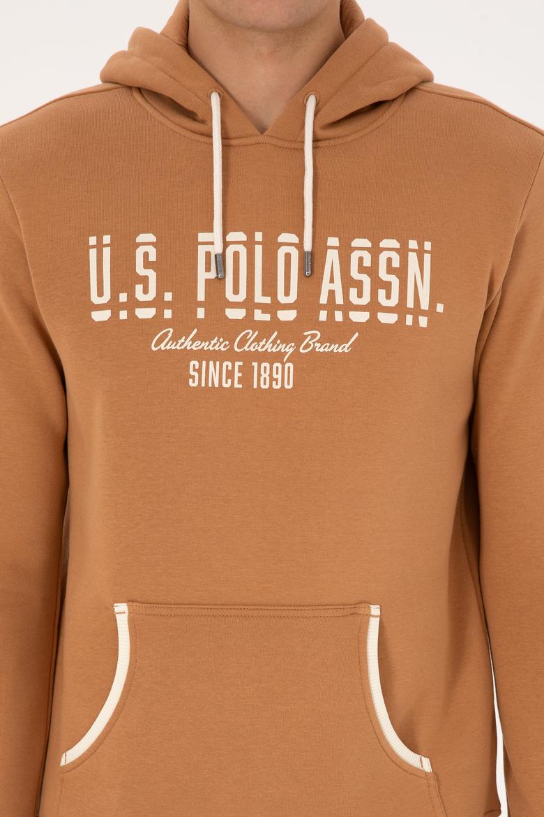 Erkek Regular Fit Kapüşonlu Camel Sweatshirt - 50315527001
